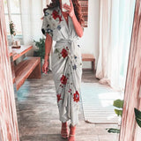 Fongt Women's Fashion Dress INS Temperament Fashion Print Shirt Pleated Winter