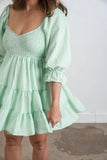 Gingham Babydoll Dress 703-0-Outfit