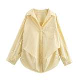 Fongt Women's Clothing Explosion Fashion Casual Loose Silk Shirt