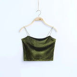 Fongt 2024 Winter Burst Velvet Short Rubber Band Sling A Word Collar Vest Woman-Outfit