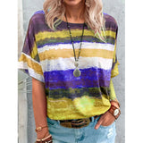 Fongt Women's Clothing 2025 New Summer Gradient Girl Short-Sleeved T-Shirt