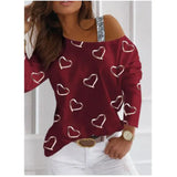 New Women's Blouse Shoulder Sequins Fashion T-Shirt With Long Sleeves-Outfit