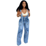 Fongt Women's Cowboy Straps Women's Summer Street Casual Zipper Water Wash Trousers