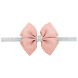 piece Sweet Color Kids Bow Headband Silver Ribbon Bows with Thin Hairband Photography Props Girls Bow Tiara Headwrap