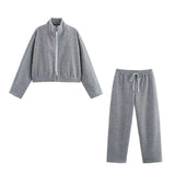 Fongt Homemade New Women's Classic Zippered Potet Coat With Bucket Pants1255401