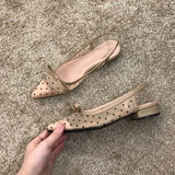 Fongt Sandals Women 2025 Summer French Fairy Wind Gentle Dress Small Heel Tip Net Yarn Point Single Shoes