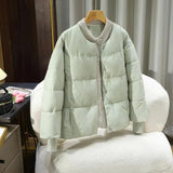 Fongt Autumn And Winter Women's Fashion Small Fragrant Knitting Splicing Short Thicket Warm Leisure Temperament Cotton Jacket