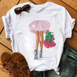 Women Sunflower Girl Printed T