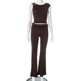 Fongt Women's Autumn And Winter Vest Button Umbilical High-Waist Folding Micro-Horn
