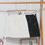 Fongt Coarse Flowers, Half-Dress Women's New High-Rise Thin A-Worded And Light-Resistant Short Skirt 8997
