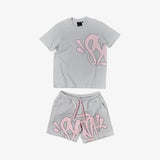 Hip Hop Men's And Women's Alphabet Printed Loose Short-Sleeved Blouse Men's Summer Trend Card Leisure Sports-Outfit