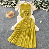 Fongt Folded T-Shirt With Irregular Hembo Skirt Dress Suit Woman