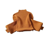 Ladies Elegant Suits Fall Winter Two Pieces Sets Womens Turtleneck Knitted Sweaters Tops And Tweed Plaid Long Skirts