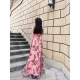 Fongt Babes Beautiful Sling Dress With Chest Cushion Temperament Noble Waist Show Thin Holiday Crumbs Long