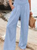 Fongt New Spring Women's Casual Cotton Lint Comfortable Mid-Rise Trousers Women