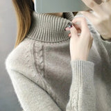 Sweater For Women Fall Winter Casual Knitted Tops Candy Colors Korean Long Sleeve Bottomed Pullover New Sueter