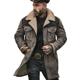 Fongt Autumn And Winter Men's Coat Velvet Jacket Multi-Pocket Zipper Coat