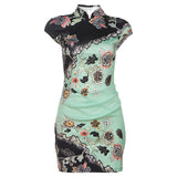 Fongt 2025 Summer New Women's Clothing Yi Mengling The Same New Chinese Improved Version Of The Cheongsam Dress