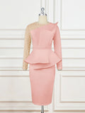 Fongt Designer Cut Piece Splicing Dress Nail Beaded High-Rise Thin Dress Dress Dress Dress Skirt