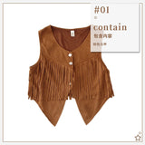 Fongt Vest Short Tuxedo Summer New Leisure Retro Open-Breast Button Trend