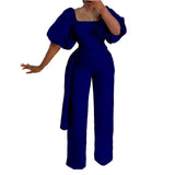 Fongt Women's Clothing 2025Wish Summer High-Waist Temperament Large-Size African Jumpsuit