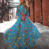 Fongt Spring New Digital Print Dress Dress Holiday Dress Women's