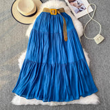 Fongt Half-Dress Women's Dress 2025 Summer Small In The Long Leisure High-Rise Display Thin Pendulum Ponve Egg