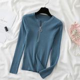 winter clothes Knitted woman sweaters Pullovers Autumn Winter Basic women's jumper Slim women's sweater pull long sleeve-Outfit