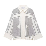 Fongt New Printed Twill Shirt 1280846 Straight Trousers 1261232