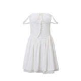 Fongt Summer New Women's French Temperament Elegant Sexy Low Chest Waist Sling