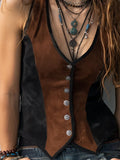 Fongt And Winter New Original Design Temperament Commuting Slim Thin Buckle Coat Sleeveless Outer Vest