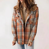 Fongt 2025 Women's Jacket Long Sleeve Hairy Hooded Jacket Jacket With Pocket