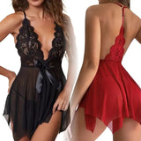 Sex Lingerie Women's Net Yarn Tempting Bursts Of Hanging Ajamas Transparent Sexy