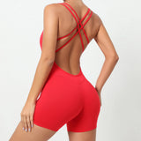 Fongt Beautiful Back Peach Hip Yoga Pants Without Embarrassment Hip Tight Sports Jumpsuit With Buttock Fitness Pants Women-Outfit