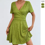 Fongt Women's New Open-Fork Fashion Sexy Bareback Solid Dress Hanging Long Dress Dress Women