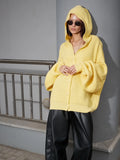 Fongt Loose Solid Color Sweater Coat Woven Autumn And Winter New Street Trend Casual Lazy Woman
