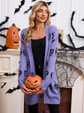 Fongt Sweater Girl Halloween Pumpkin Headed Jacket Jacket Sweater