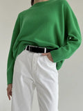 Fongt Sales Of Solid Color Round-Neck Sweater Women 2025 Burst Soft Knitted Top
