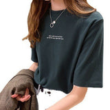 Fongt T-Shirt Women Summer 2024 New Korean Edition Loose Print Round Neck Top Half Sleeve Shirt Bottom Shirt Ins