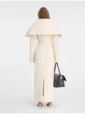 Fongt Elegant Solid Color Big Collar Long Hair Coat 2025 Autumn And Winter New Women's Clothing