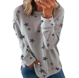 Loose Oversized Urban Leisure Long Sleeves T-shirt Printed
