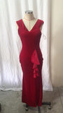 Fongt Hot Velvet Word Shoulder Open Fork Sexy V-Neck Dress Autumn Temperament Long Dress Woman
