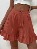 Fongt Women's Summer Wearing Casual Broad Legs Loose Shorts 2025 Summer New Women's High Waist Shorts