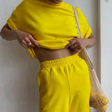 Fongt New Solid Rainbow-Colored Fashion Jacket Two Sets Of Fashion Sports And Leisure Suit Women
