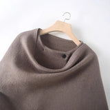Fongt New Asymmetric Cloak Sweater Short Knit Coat 2756100