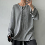 Fongt Simple Style Lock-Free Knitted Sweater Thin Lazi Loose Bottom Long Sleeve Lazy Leisure Autumn Winter