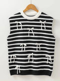 Fongt Wind Bows Short-Sleeved Knitted Shirt Lady Top