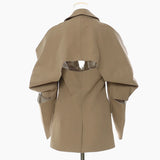 Fongt New Out-Shoulder Chain Design Irregular Suit Jacket 1593