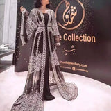 Fongt New Women's Beads Big Sexy Long Dress Shawl Banquet Evening Dress New