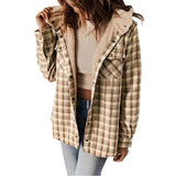 Fongt 2025 Women's Jacket Long Sleeve Hairy Hooded Jacket Jacket With Pocket